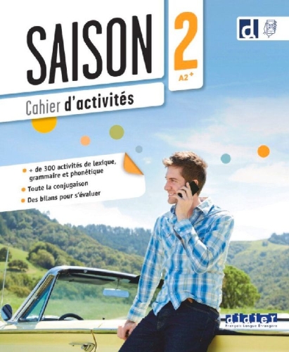 Buchcover und Innenansicht für das Buch: Saison Band 2  A2. Cahier d'activités + didierfle.app