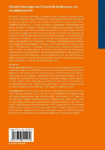 Buchcover und Innenansicht für das Buch: Software-Technologien und IT-Systeme für die Wohnungs- und Immobilienwirtschaft