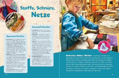 Buchcover und Innenansicht für das Buch: Upcycling mit Kita-Kindern