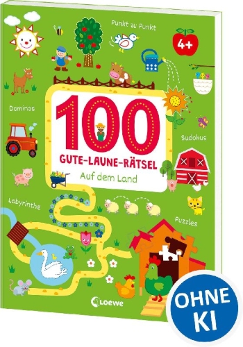 Buchcover und Innenansicht für das Buch: 100 jeux amusants - La ferme