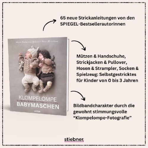 Buchcover und Innenansicht für das Buch: Klompelompe Babymaschen