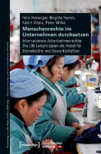 Buchcover und Innenansicht für das Buch: Menschenrechte im Unternehmen durchsetzen
