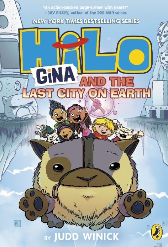 Buchcover und Innenansicht für das Buch: Hilo: Gina and the Last City on Earth