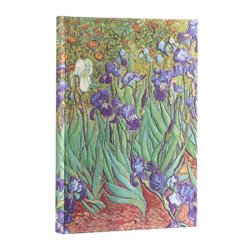 Buchcover und Innenansicht für das Buch: Van Gogh's Irises Midi Hardback Address Book (Elastic Band Closure)