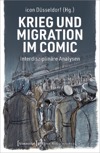 Buchcover und Innenansicht für das Buch: Krieg und Migration im Comic