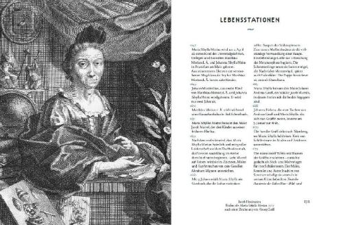 Buchcover und Innenansicht für das Buch: Maria Sibylla Merians Reise zu den Schmetterlingen