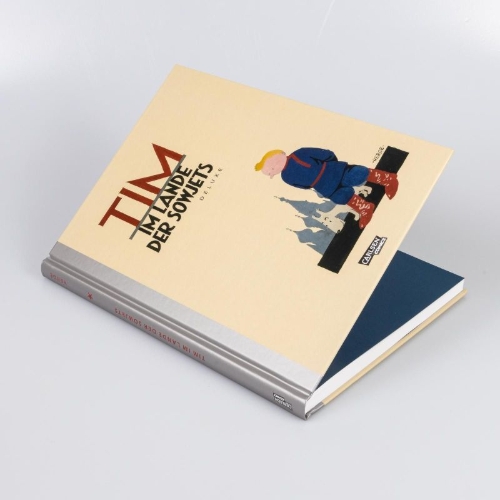 Buchcover und Innenansicht für das Buch: Tintin au pays des Soviets