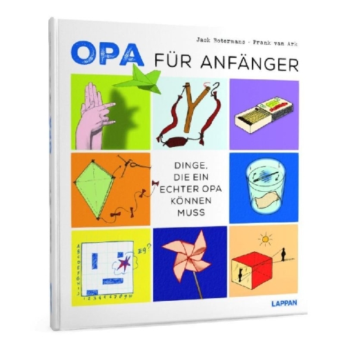 Buchcover und Innenansicht für das Buch: Opa voor beginners. 96 klassiekers die elke opa moet kunnen
