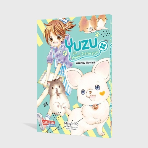 Buchcover und Innenansicht für das Buch: Yuzu no Dobutsu Karte