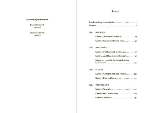 Buchcover und Innenansicht für das Buch: Mengele