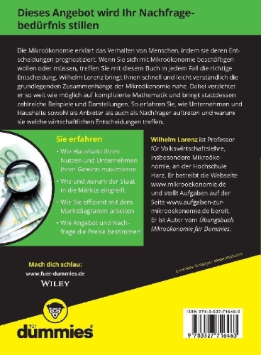 Buchcover und Innenansicht für das Buch: Mikroökonomie für Dummies