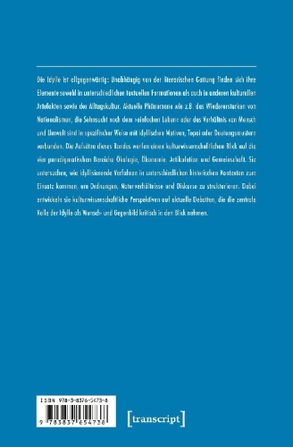 Buchcover und Innenansicht für das Buch: Paradigmen des Idyllischen