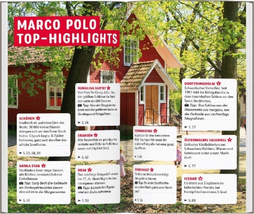 Buchcover und Innenansicht für das Buch: MARCO POLO Reiseführer Stockholm