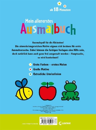 Buchcover und Innenansicht für das Buch: Mon tout premier coloriage