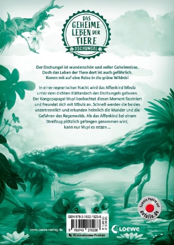 Buchcover und Innenansicht für das Buch: Das geheime Leben der Tiere (Dschungel) - Freundschaft im Regenwald