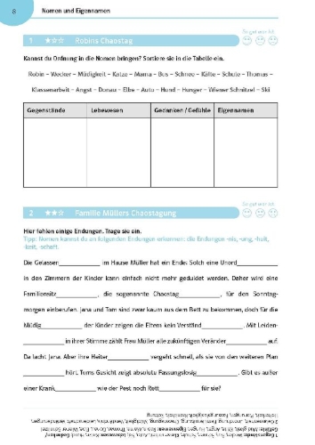 Buchcover und Innenansicht für das Buch: Deutsch üben bis es sitzt 7./8. Klasse