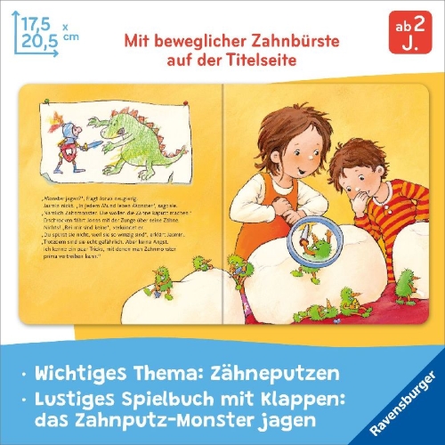 Buchcover und Innenansicht für das Buch: Mein erstes Zahnputzbuch