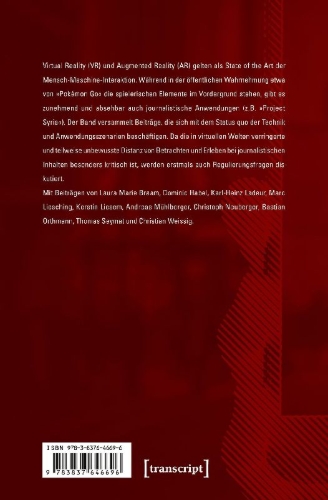 Buchcover und Innenansicht für das Buch: Immersiver Journalismus