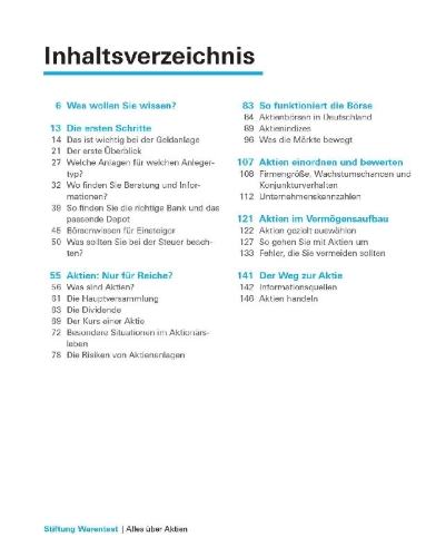 Buchcover und Innenansicht für das Buch: Alles über Aktien