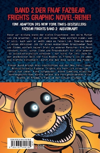 Buchcover und Innenansicht für das Buch: Five Nights at Freddy's: Fazbear Frights Graphic Novel Collection #2