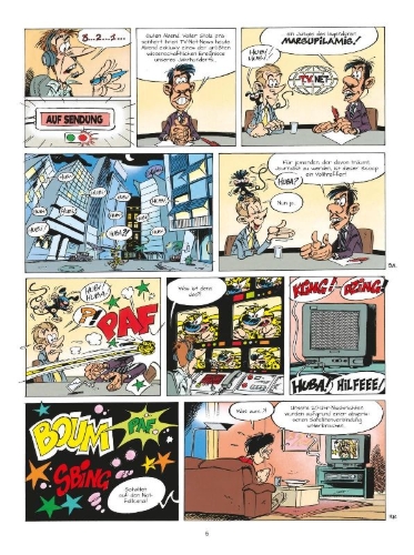 Buchcover und Innenansicht für das Buch: Marsupilami 10: Rififi en Palombie