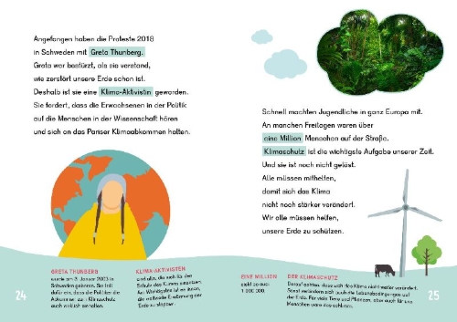 Buchcover und Innenansicht für das Buch: Dein Lesestart - Mutige Menschen