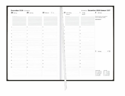 Buchcover und Innenansicht für das Buch: Terminer A6, Struktur schwarz 2027