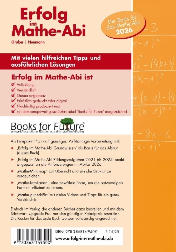 Buchcover und Innenansicht für das Buch: Erfolg im Mathe-Abi 2026 Hessen Grundkurs Grundwissen
