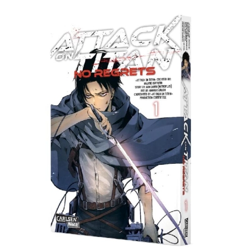Buchcover und Innenansicht für das Buch: Shingeki no kyojin kuinaki sentaku