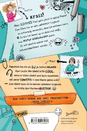 Buchcover und Innenansicht für das Buch: Das ungeheimste Tagebuch der Welt!, Band 1: Wie mein bescheuerter Bruder Klassensprecher in meiner Klasse wurde ¿