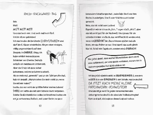 Buchcover und Innenansicht für das Buch: Das ungeheimste Tagebuch der Welt!, Band 1: Wie mein bescheuerter Bruder Klassensprecher in meiner Klasse wurde ¿