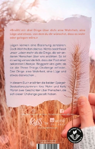 Buchcover und Innenansicht für das Buch: Because It's True - Tausend Momente und ein einziges Versprechen