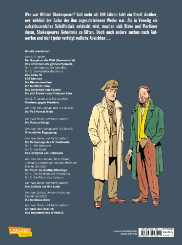 Buchcover und Innenansicht für das Buch: LE TESTAMENT DE WILLIAM S.