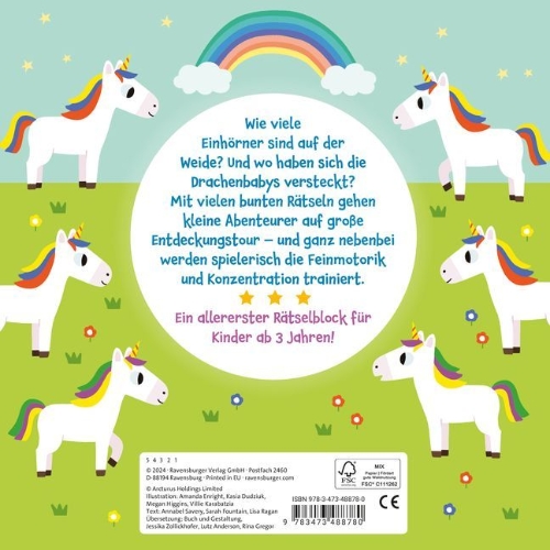 Buchcover und Innenansicht für das Buch: Mein allererster Rätselblock: Magische Rätsel