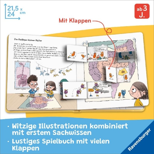 Buchcover und Innenansicht für das Buch: Und was genau ist Kacka? Antworten für neugierige Kinder