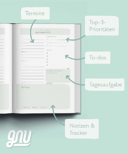 Buchcover und Innenansicht für das Buch: Gnu - Limitless Kalender