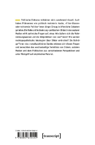 Buchcover und Innenansicht für das Buch: Bilder, soziale Medien und das Politische