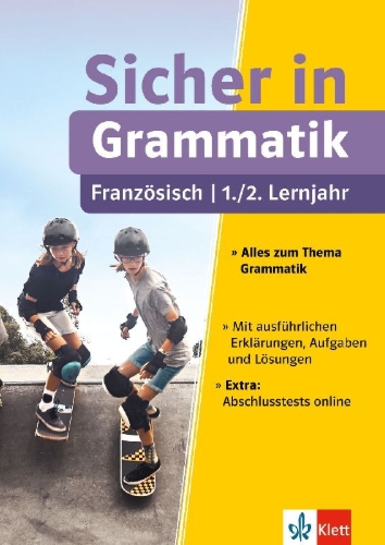 Buchcover und Innenansicht für das Buch: Sicher in Französisch Grammatik 1./2. Lernjahr