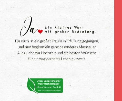 Buchcover und Innenansicht für das Buch: Alles Gute zu eurer Hochzeit. Feiert eure Liebe!
