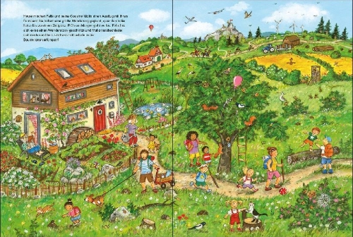 Buchcover und Innenansicht für das Buch: Viel los in der Natur!