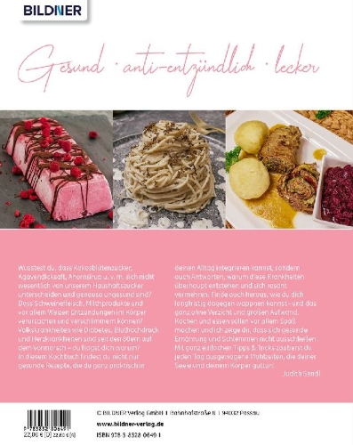 Buchcover und Innenansicht für das Buch: Chronisch Gesund - Meine Rezepte zur anti-entzündlichen Ernährung