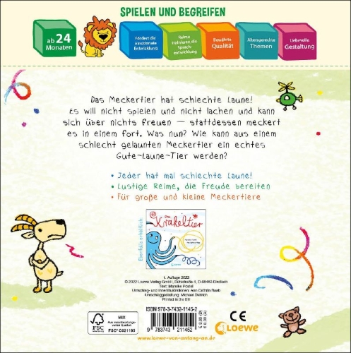 Buchcover und Innenansicht für das Buch: Das Meckertier