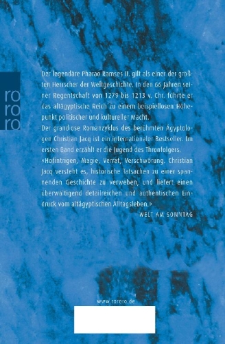 Buchcover und Innenansicht für das Buch: Ramses: Der Sohn des Lichts