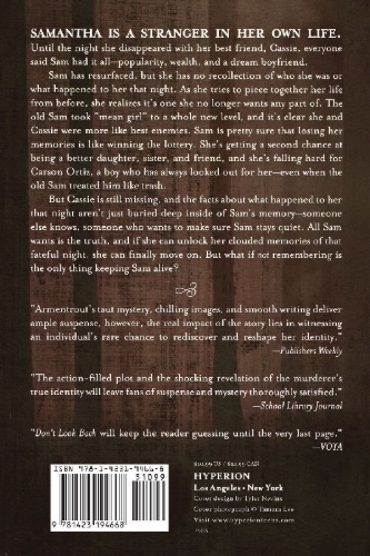 Buchcover und Innenansicht für das Buch: Don't Look Back
