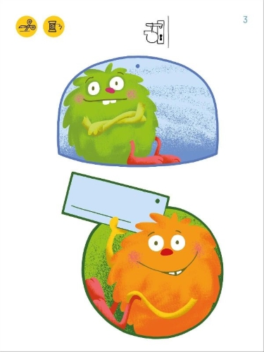 Buchcover und Innenansicht für das Buch: Mein erstes Sticker-Bastelheft - Ferien