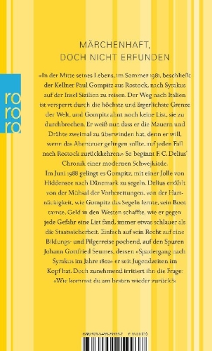 Buchcover und Innenansicht für das Buch: Der Spaziergang von Rostock nach Syrakus