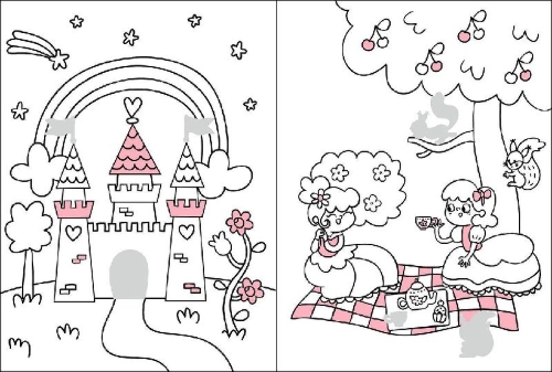 Buchcover und Innenansicht für das Buch: Mes Autocollants Scintillants - Les princesses