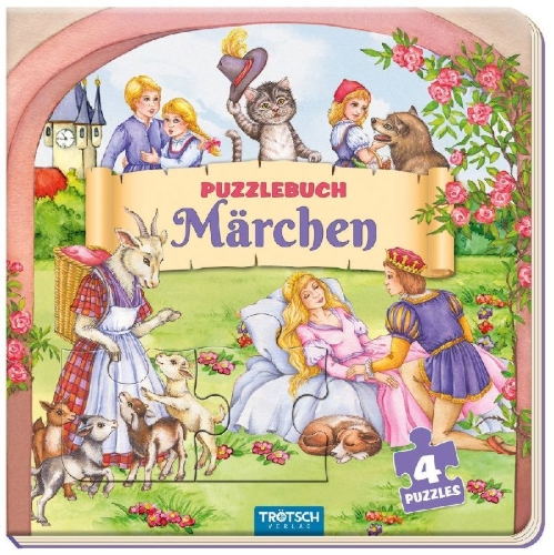 Buchcover und Innenansicht für das Buch: Trötsch Pappenbuch Puzzlebuch Märchen