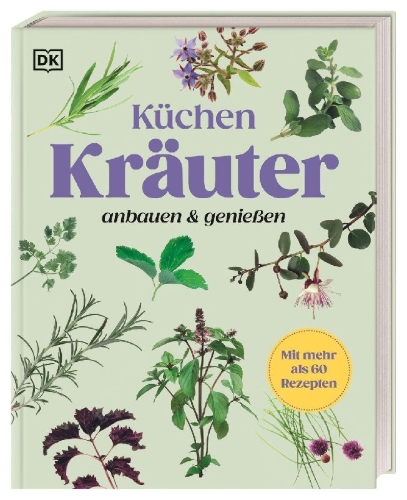 Buchcover und Innenansicht für das Buch: Küchenkräuter anbauen und genießen