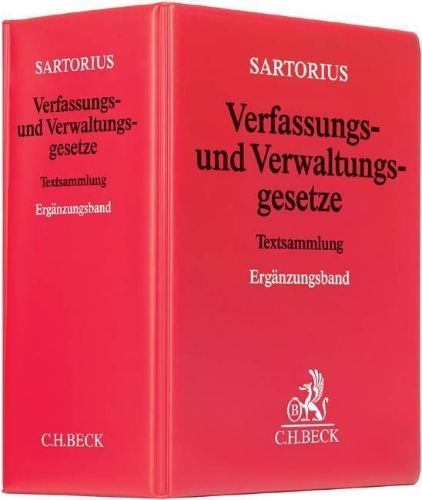 Buchcover und Innenansicht für das Buch: Verfassungs- und Verwaltungsgesetze 1 der Bundesrepublik Deutschland Ergänzungsband (mit Fortsetzungsnotierung). Inkl. 69. Ergänzungslieferung